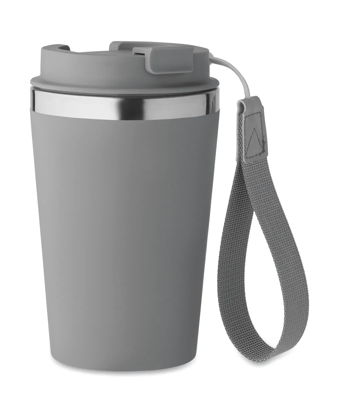 Topaz – Double Wall Tumbler in Recycled Stainless Steel (90% Recycled Stainless Steel and 10% Stainless Steel) with PP — Stone Grey