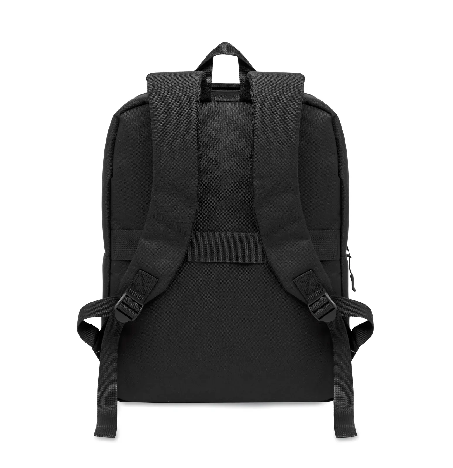 RPET Backpack Akraos with Zippered Pocket 31X13X30 cm MO2318 — Black