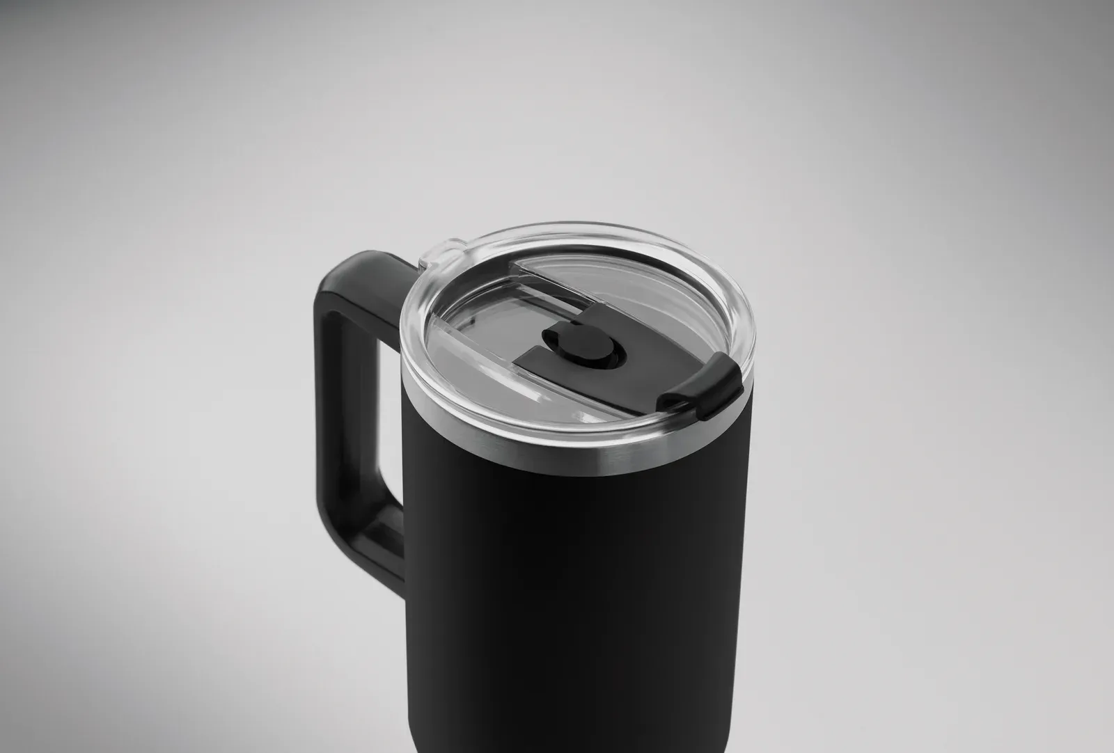 Suma – Double Wall Recycled Stainless Steel Tumbler (90% Recycled Stainless and 10% Stainless Steel) with Straw Lid — Black