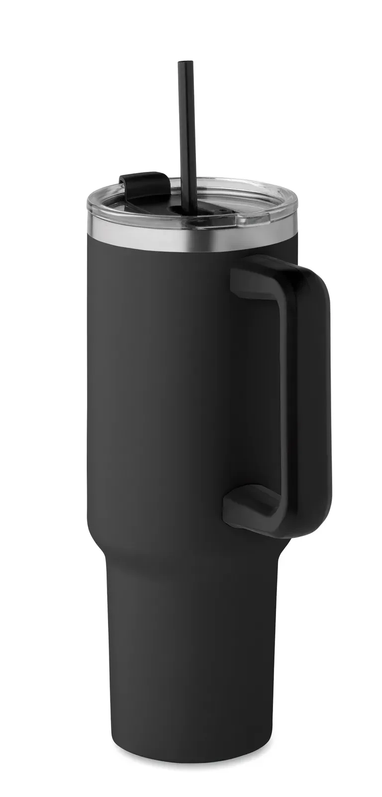 Suma – Double Wall Recycled Stainless Steel Tumbler (90% Recycled Stainless and 10% Stainless Steel) with Straw Lid — Black