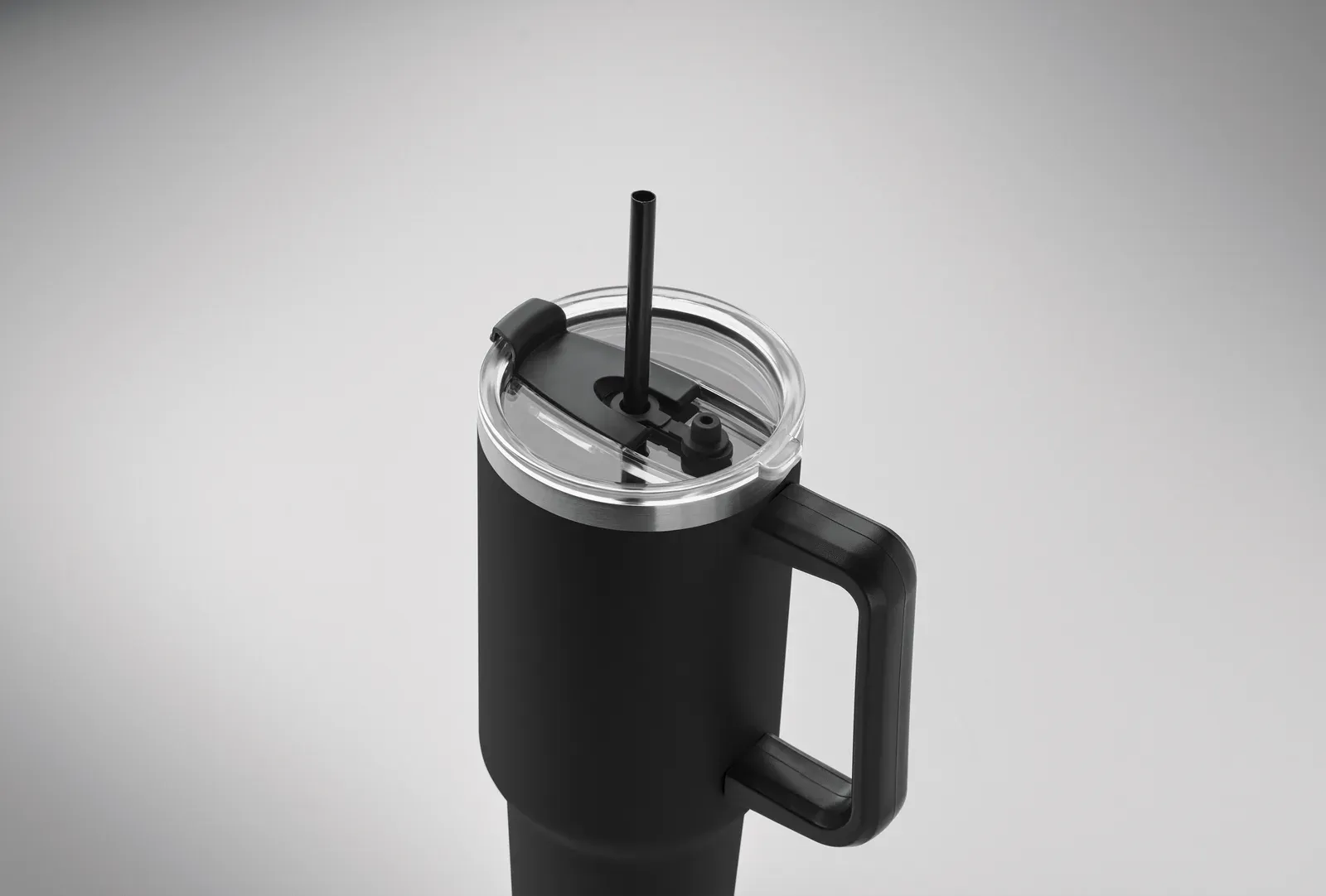 Suma – Double Wall Recycled Stainless Steel Tumbler (90% Recycled Stainless and 10% Stainless Steel) with Straw Lid — Black