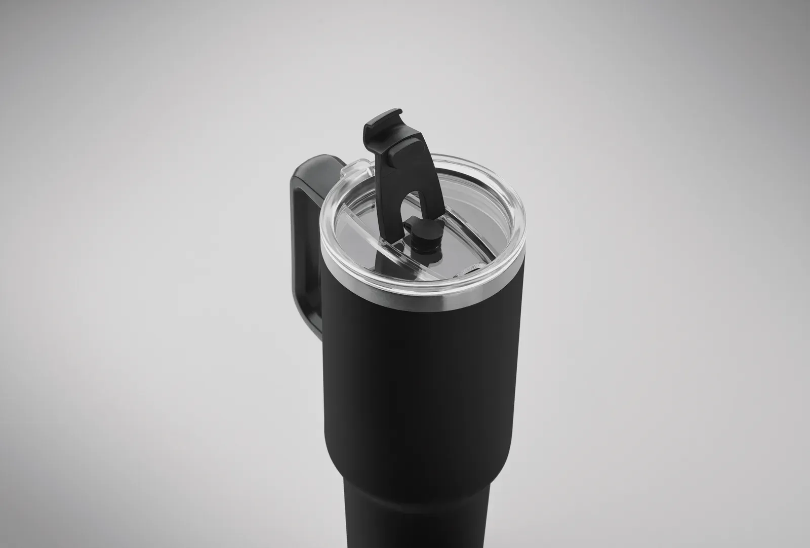 Suma – Double Wall Recycled Stainless Steel Tumbler (90% Recycled Stainless and 10% Stainless Steel) with Straw Lid — Black