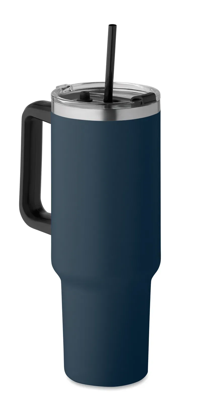 Suma – Double Wall Recycled Stainless Steel Tumbler (90% Recycled Stainless and 10% Stainless Steel) with Straw Lid — French Navy
