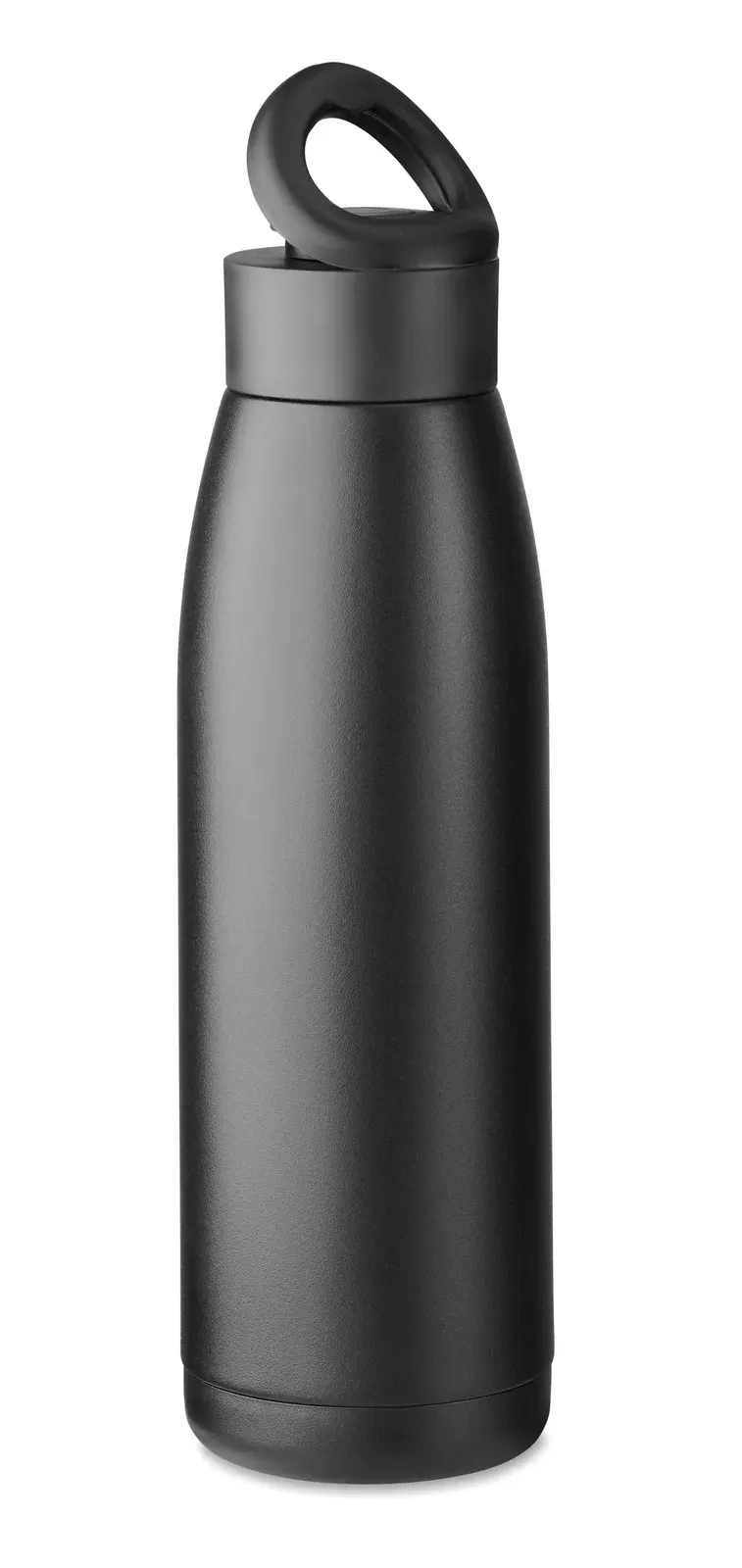 Calefrio – Double Wall Recycled Stainless Steel (90% Recycled Stainless Steel and 10% Stainless Steel) Bottle with Soft — Black