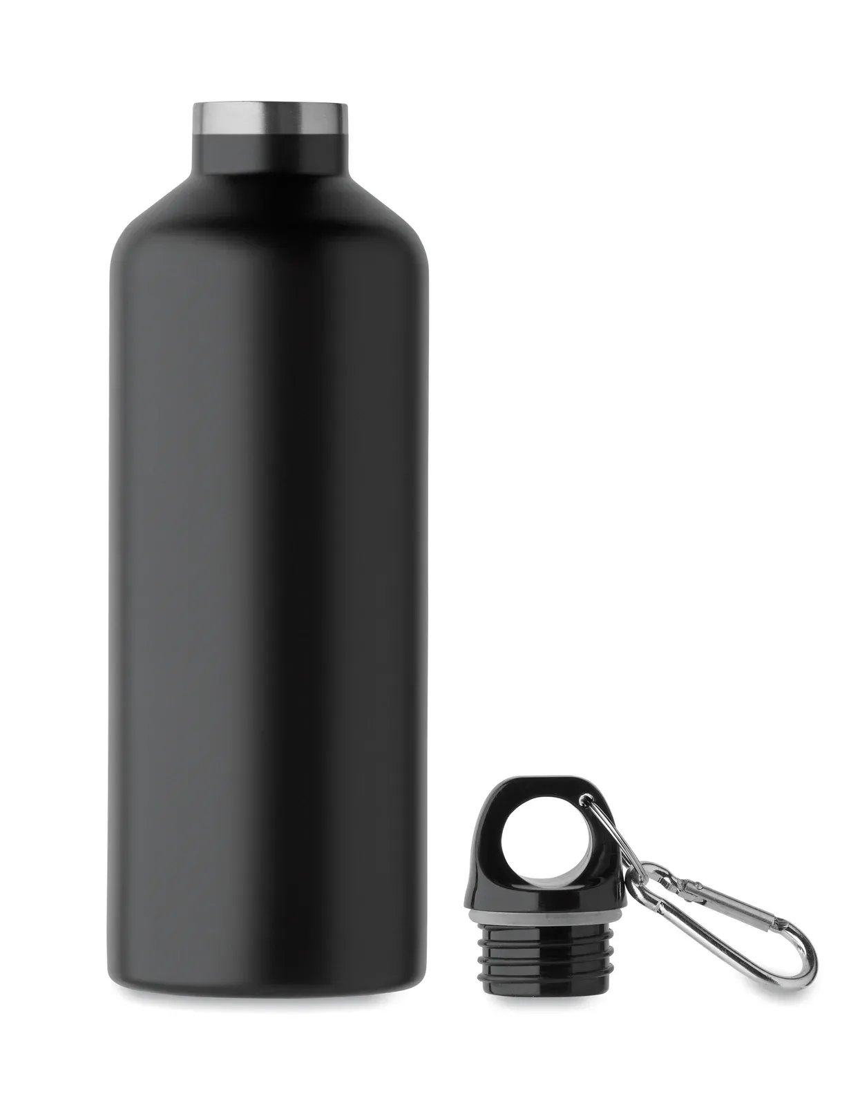 Carabi – Double Wall Vacuum Insulating Bottle in Recycled Stainless Steel — Black