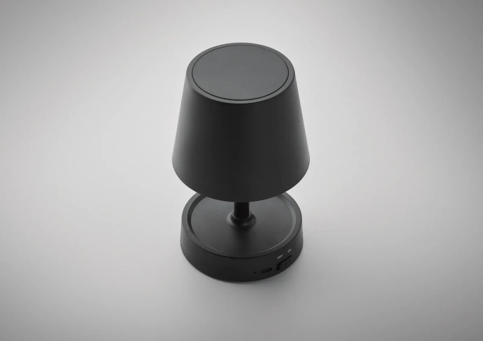 Taplamb – Retractable and Rechargeable USB Table Lamp in ABS; Includes 12 LED Lights with Adjustable Light Intensity — Black