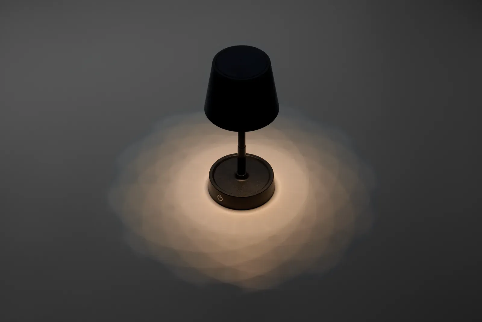 Taplamb – Retractable and Rechargeable USB Table Lamp in ABS; Includes 12 LED Lights with Adjustable Light Intensity — Black
