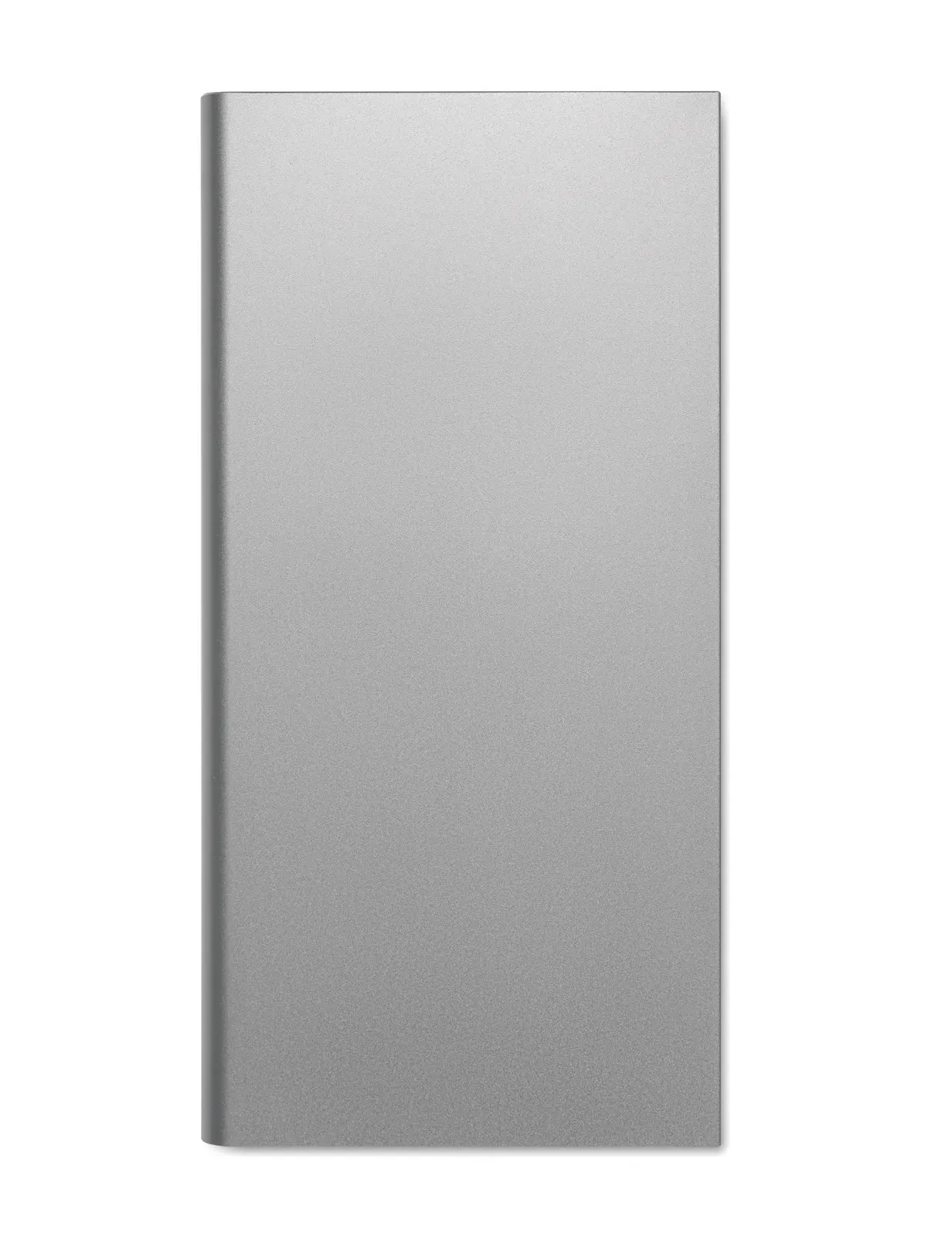 Powerflat8c 8000mAh Power Bank – Recycled Aluminium, USB Type-C — Matt Silver