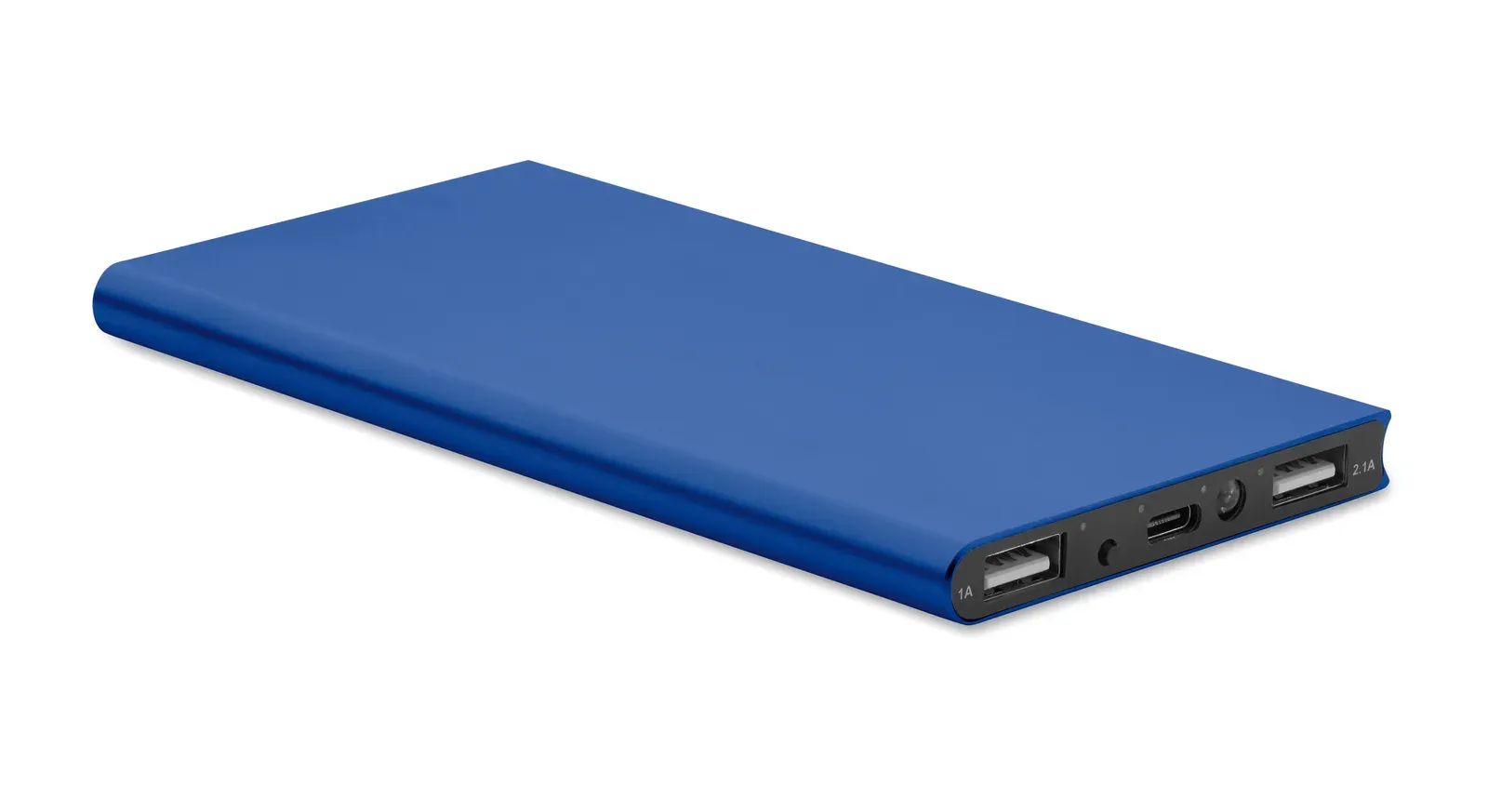 Powerflat8c 8000mAh Power Bank – Recycled Aluminium, USB Type-C — Royal Blue