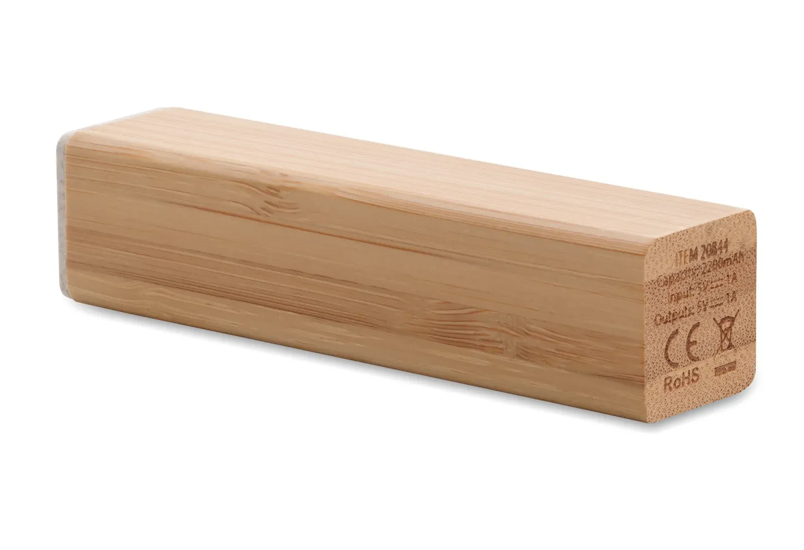 Powerbamc 2600mAh Power Bank – Bamboo Case, Type-C — Wood