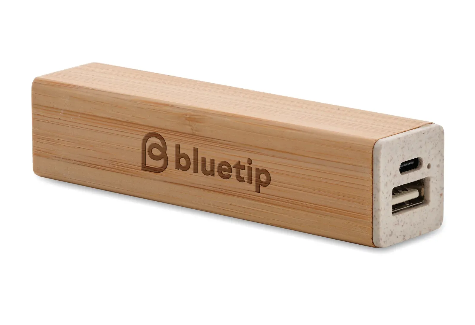 Powerbamc 2600mAh Power Bank – Bamboo Case, Type-C — Wood
