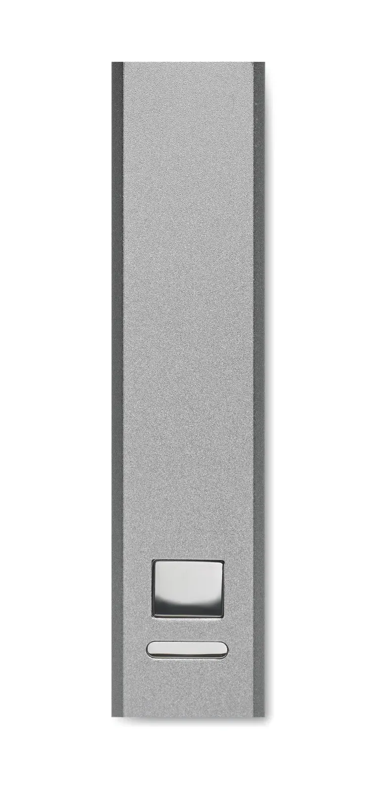 Poweraluc 2600mAh Power Bank – Recycled Aluminium Case — Matt Silver