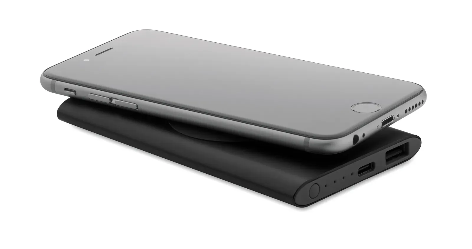 Powerplus 15W Wireless Charging Power Bank 5000mAh – Recycled Aluminium — Black