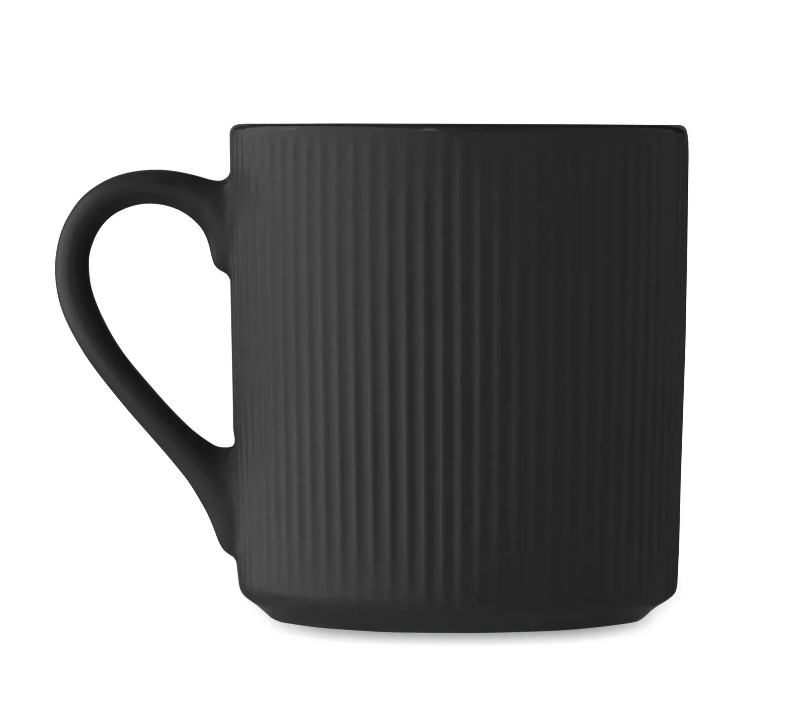 Ribmug – Ceramic Stackable Mug — Black