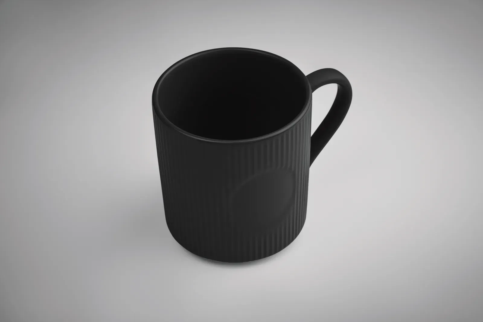 Ribmug – Ceramic Stackable Mug — Black