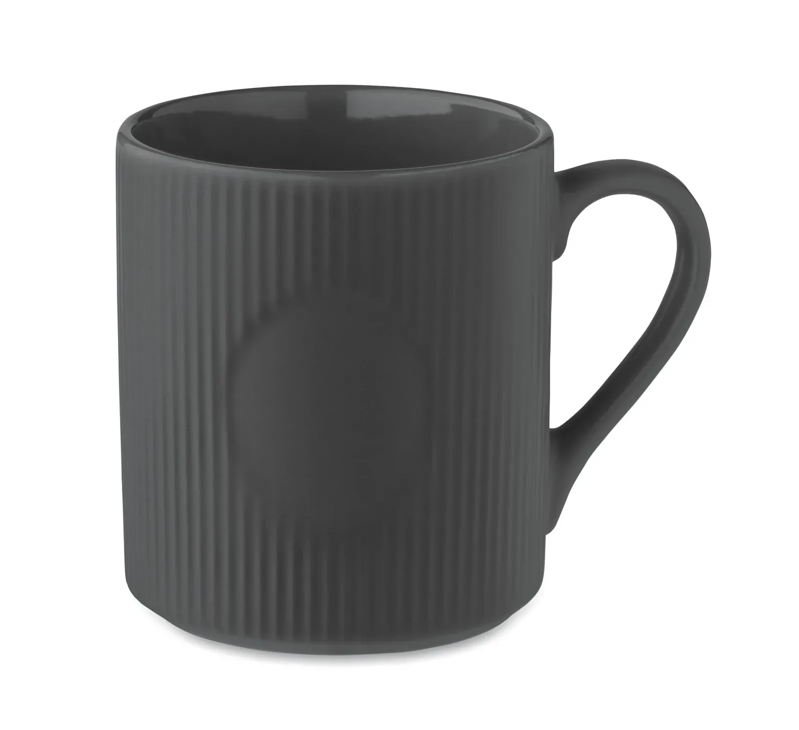 Ribmug – Ceramic Stackable Mug — Stone Grey