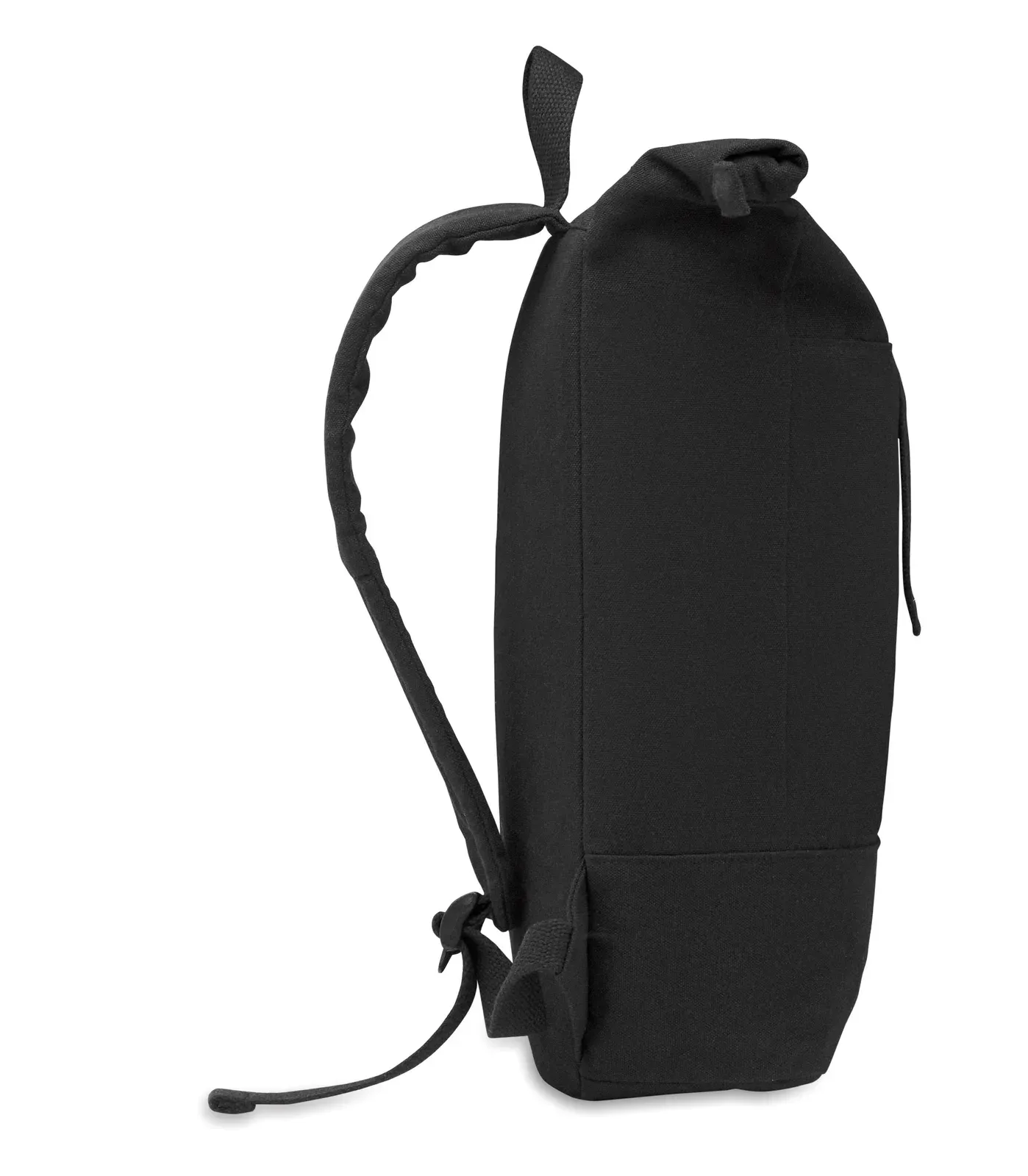 Polyester Laptop Backpack Koper Roll with Zippered Pocket 27X10X55 cm — Black