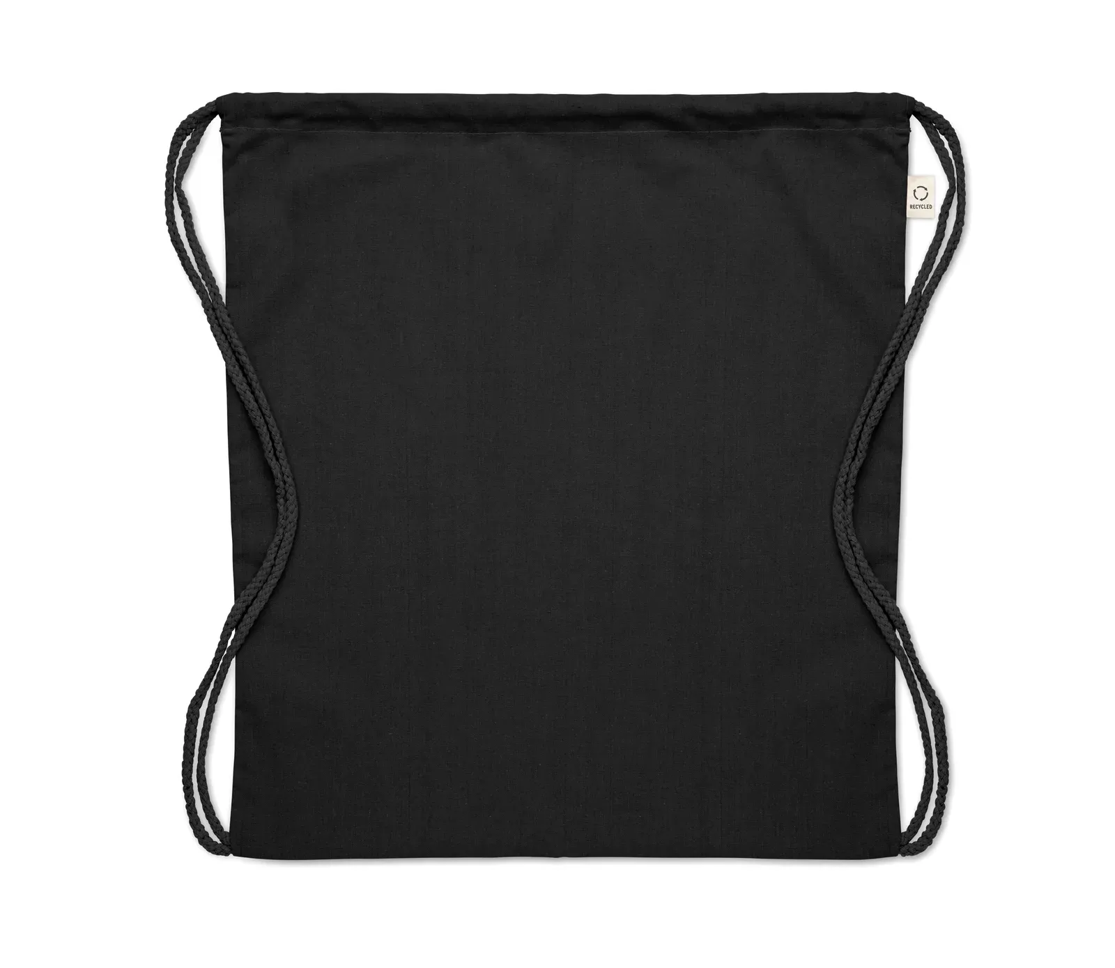 RPET Drawstring Bag Cabetri Colour with 140 Gr/M² 37X41 cm MO2402 — Black