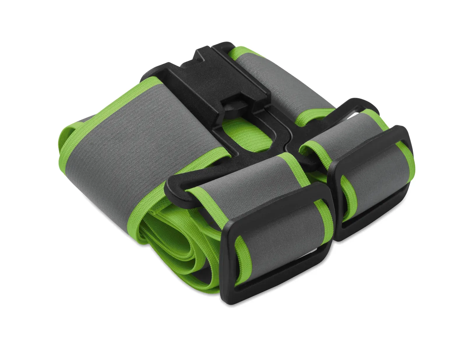 Allvisible+ – Adjustable 360°reflective Body Belt with Silver Stripes — Neon Green