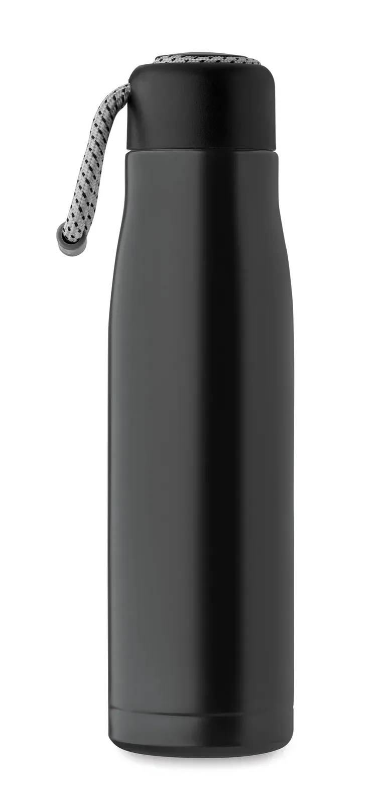 Cordle – Double Wall Recycled Stainless Steel Insulated Vacuum Bottle — Black