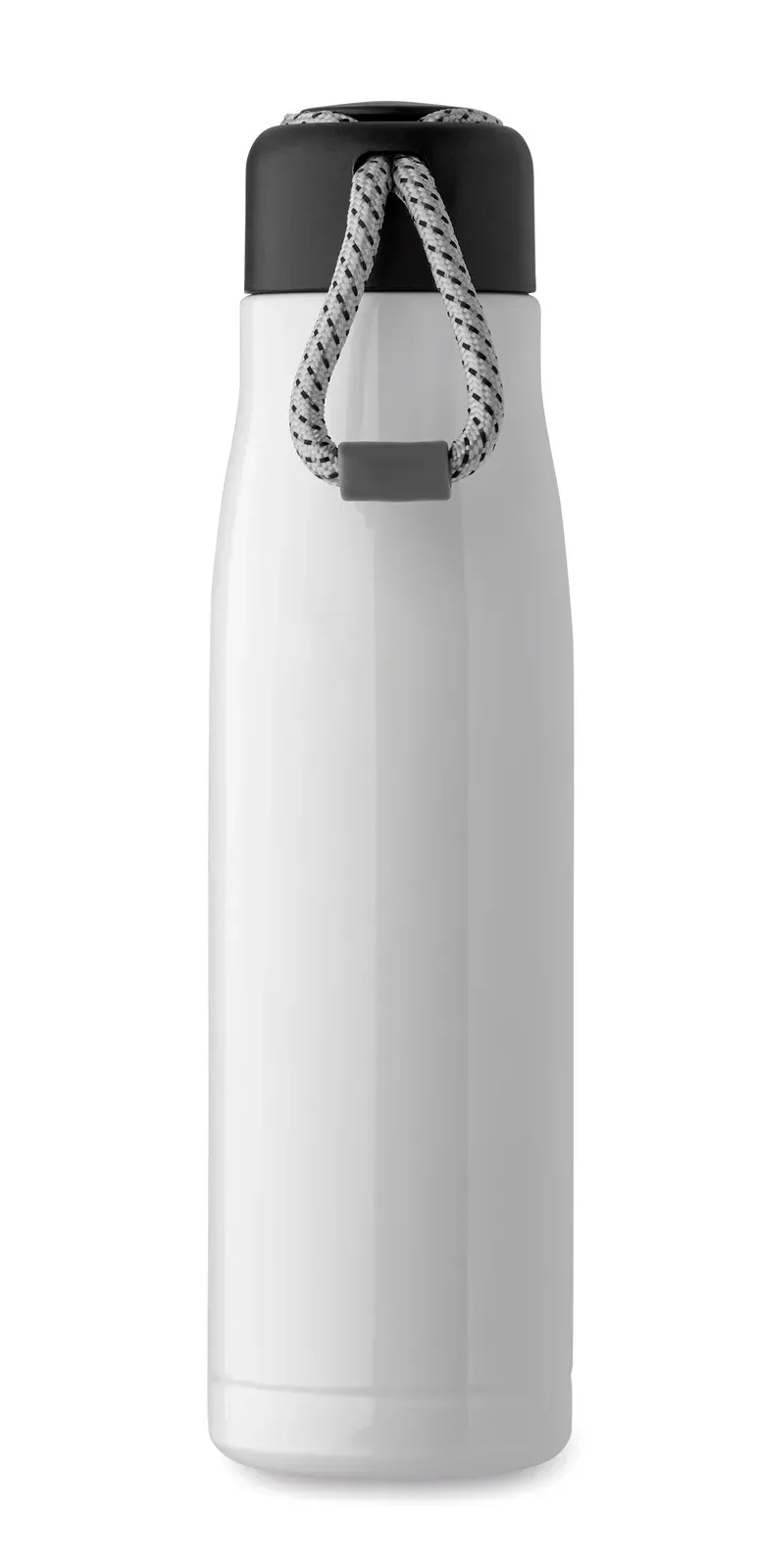 Cordle – Double Wall Recycled Stainless Steel Insulated Vacuum Bottle — White