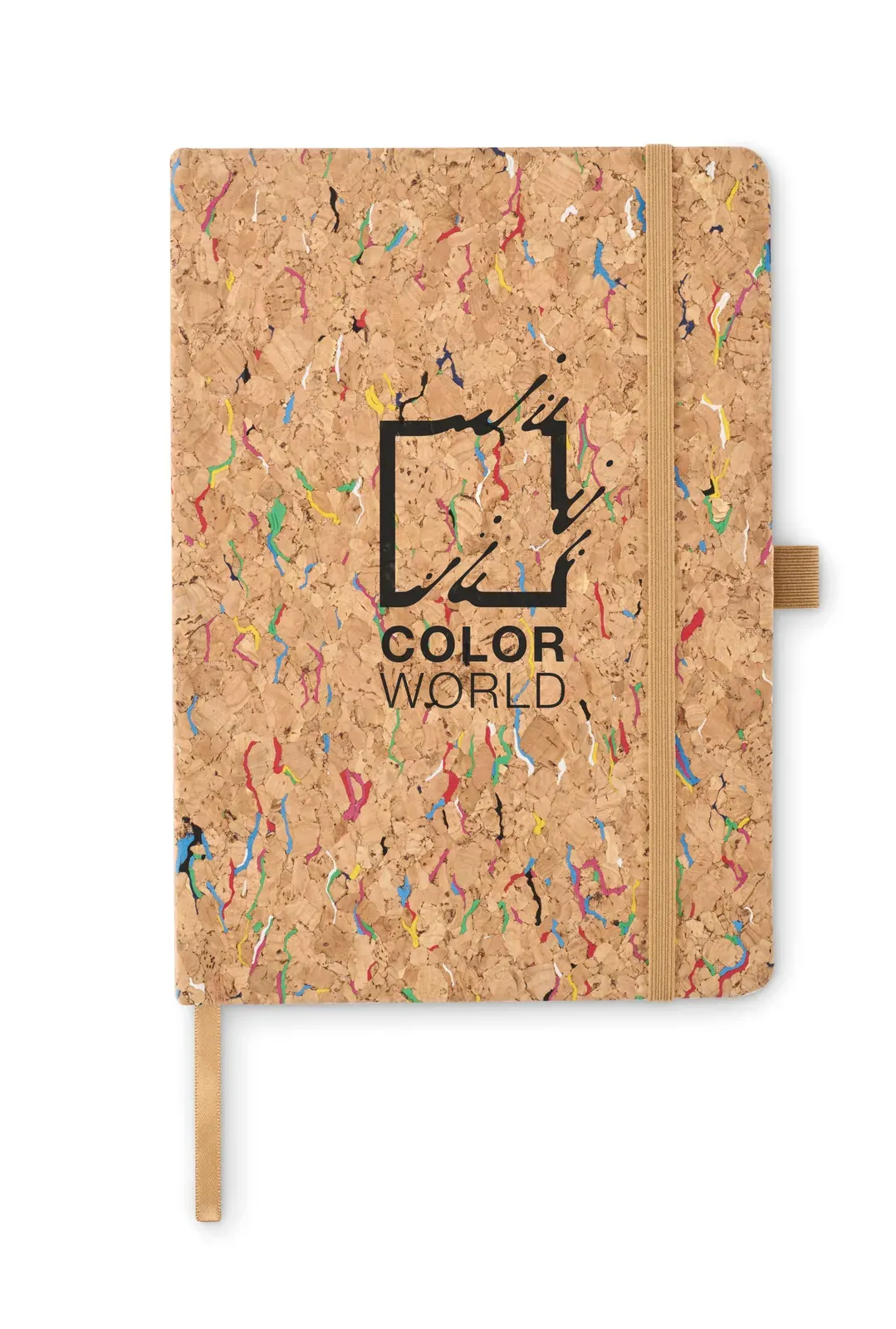 Cornota A5 Cork Notebook – 192-Page Refill with Elastic Closure & Pen Holder — Beige