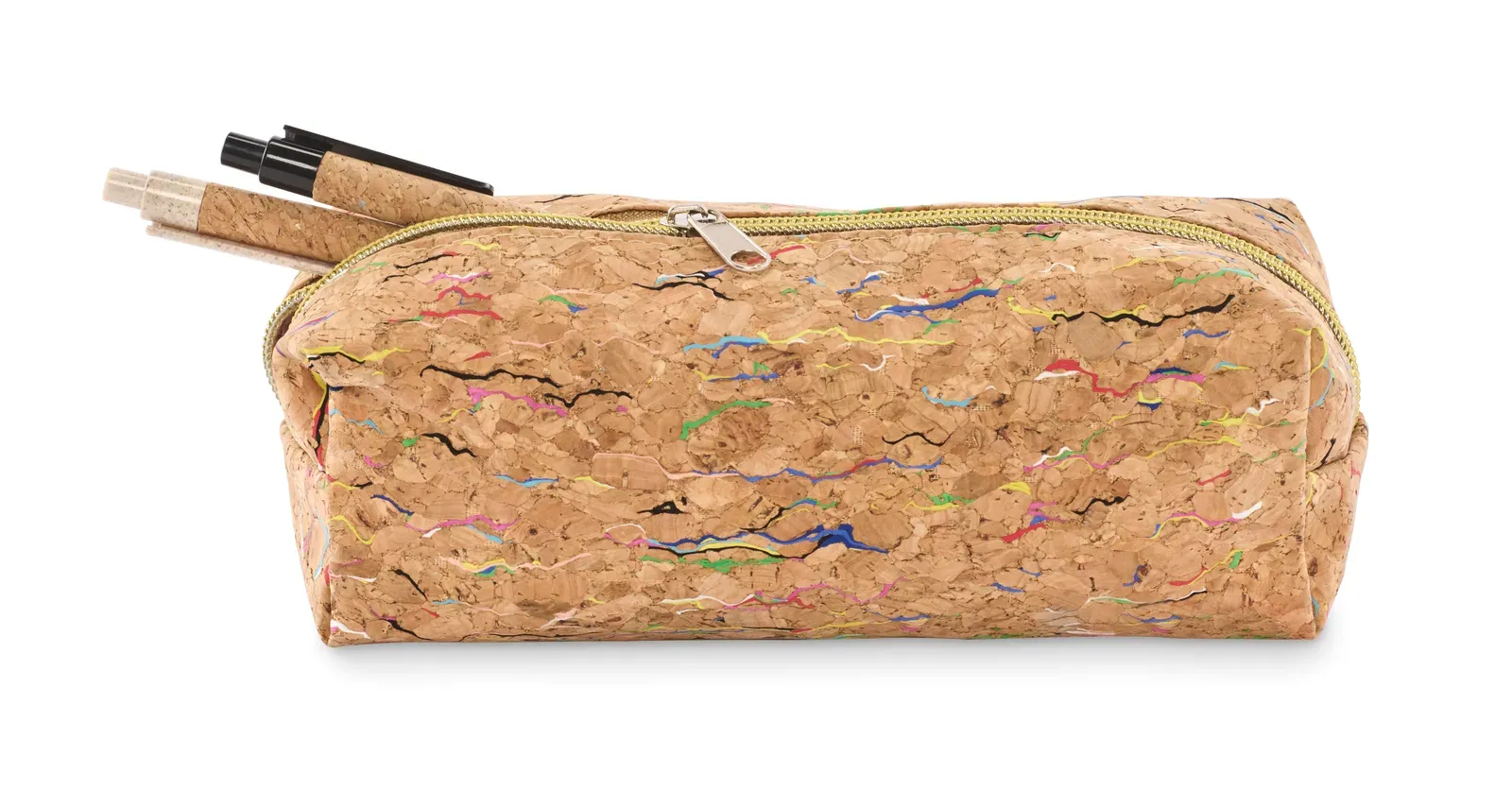 Corchaso Coloured Cork Pencil Case — Beige