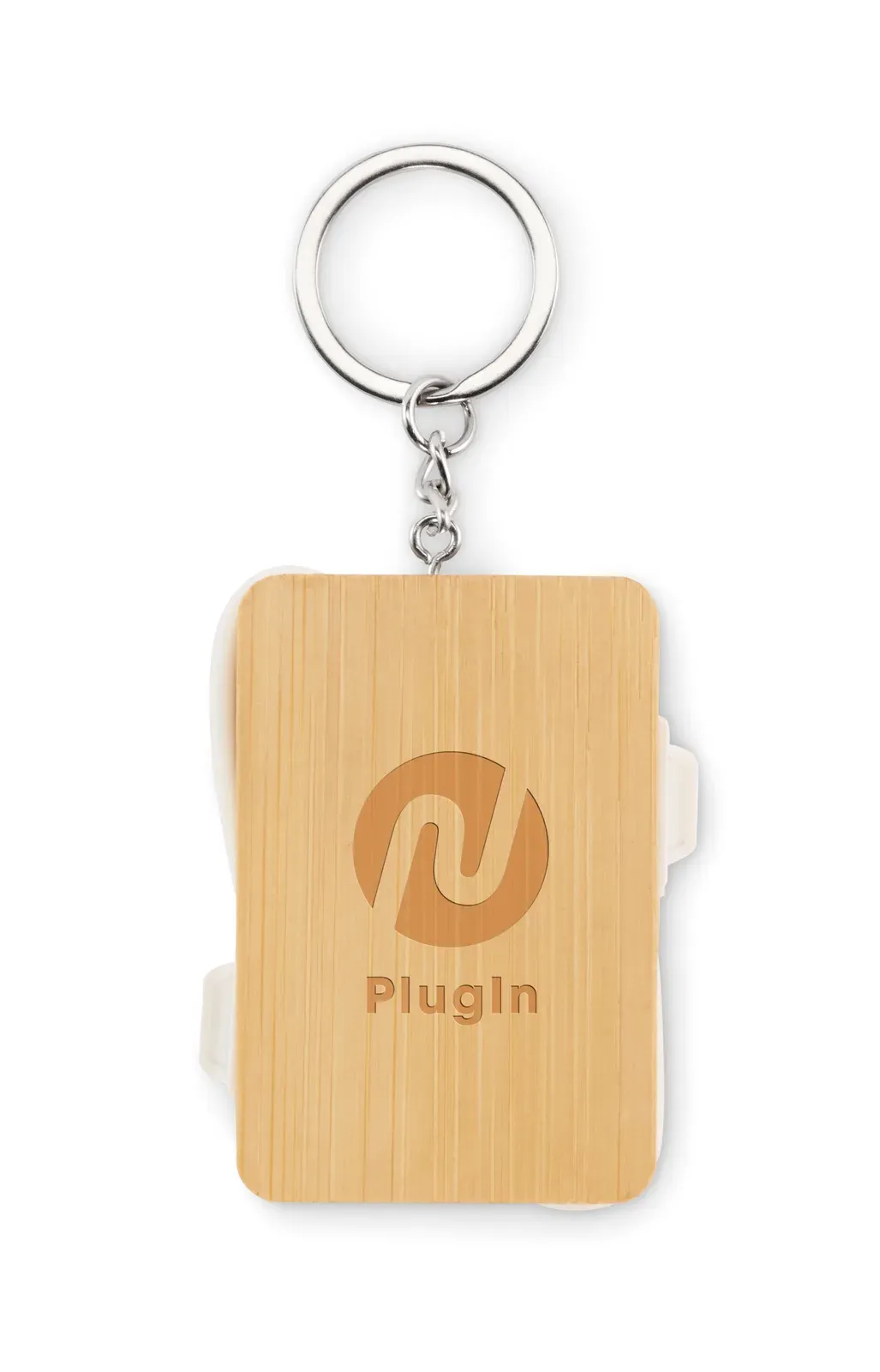 Bupow Bamboo Key Ring Charging Cable – Type-C & Micro-B — Wood