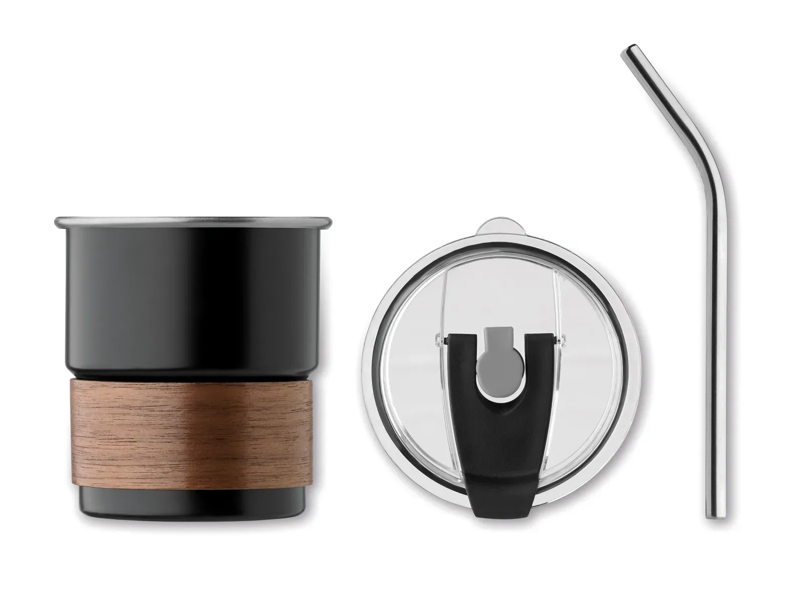 Mate – Single Wall Tumbler in Recycled Stainless Steel (90% Recycled Stainless Steel and 10% Stainless Steel) — Black