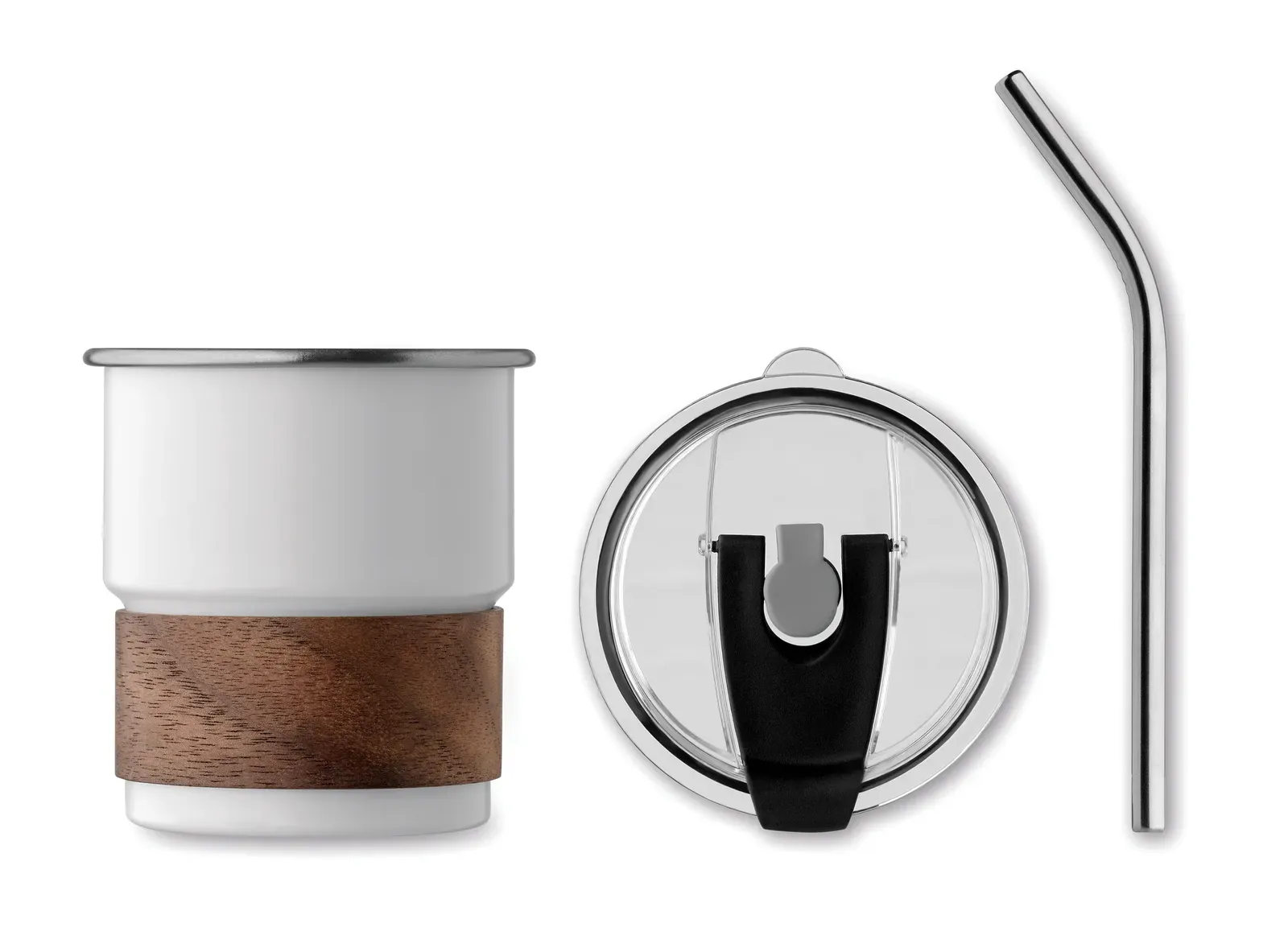 Mate – Single Wall Tumbler in Recycled Stainless Steel (90% Recycled Stainless Steel and 10% Stainless Steel) — White