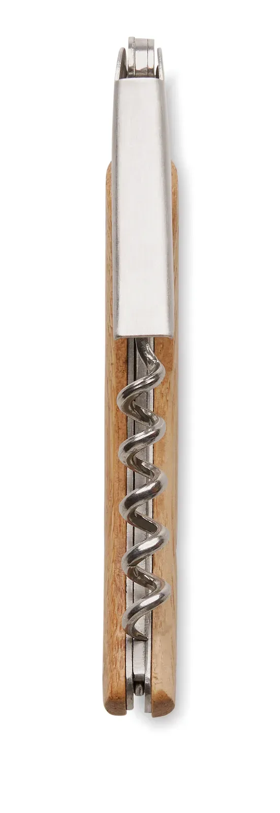 Blaiter – Stainless Steel Original waiter's Knife with Double Cork Stand — Wood