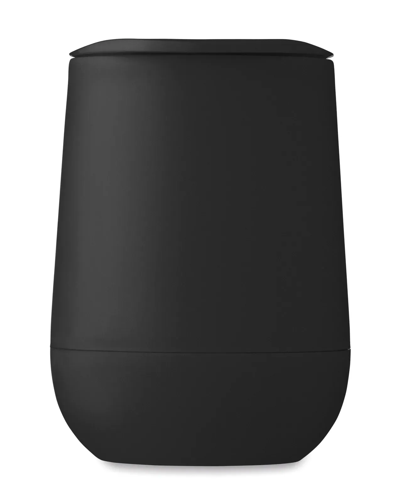Double wall tumbler in PP with slide cover mouthpiece
lid in PS and ABS. Capacity: 300 ml. — Black