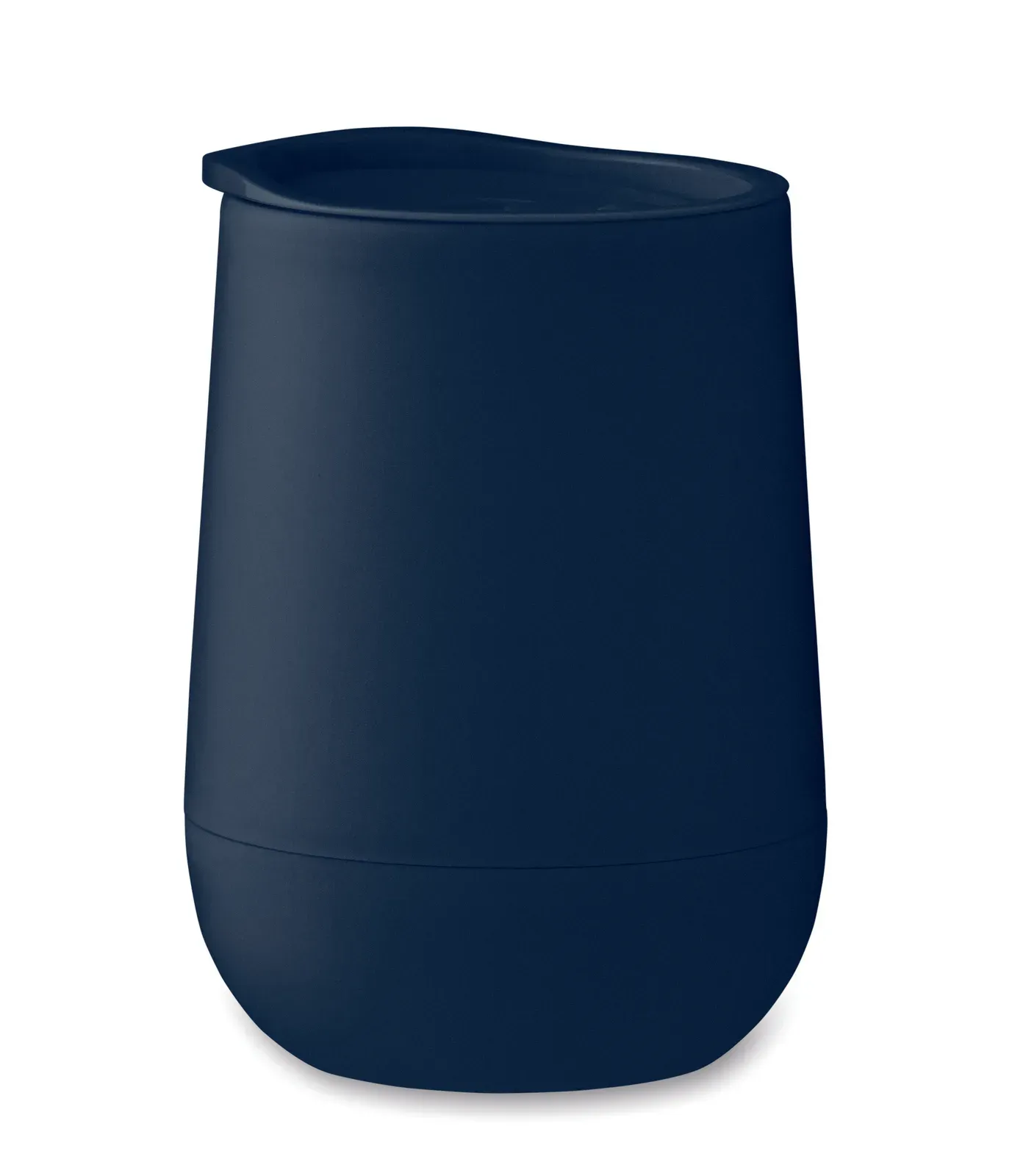 Double wall tumbler in PP with slide cover mouthpiece
lid in PS and ABS. Capacity: 300 ml. — French Navy