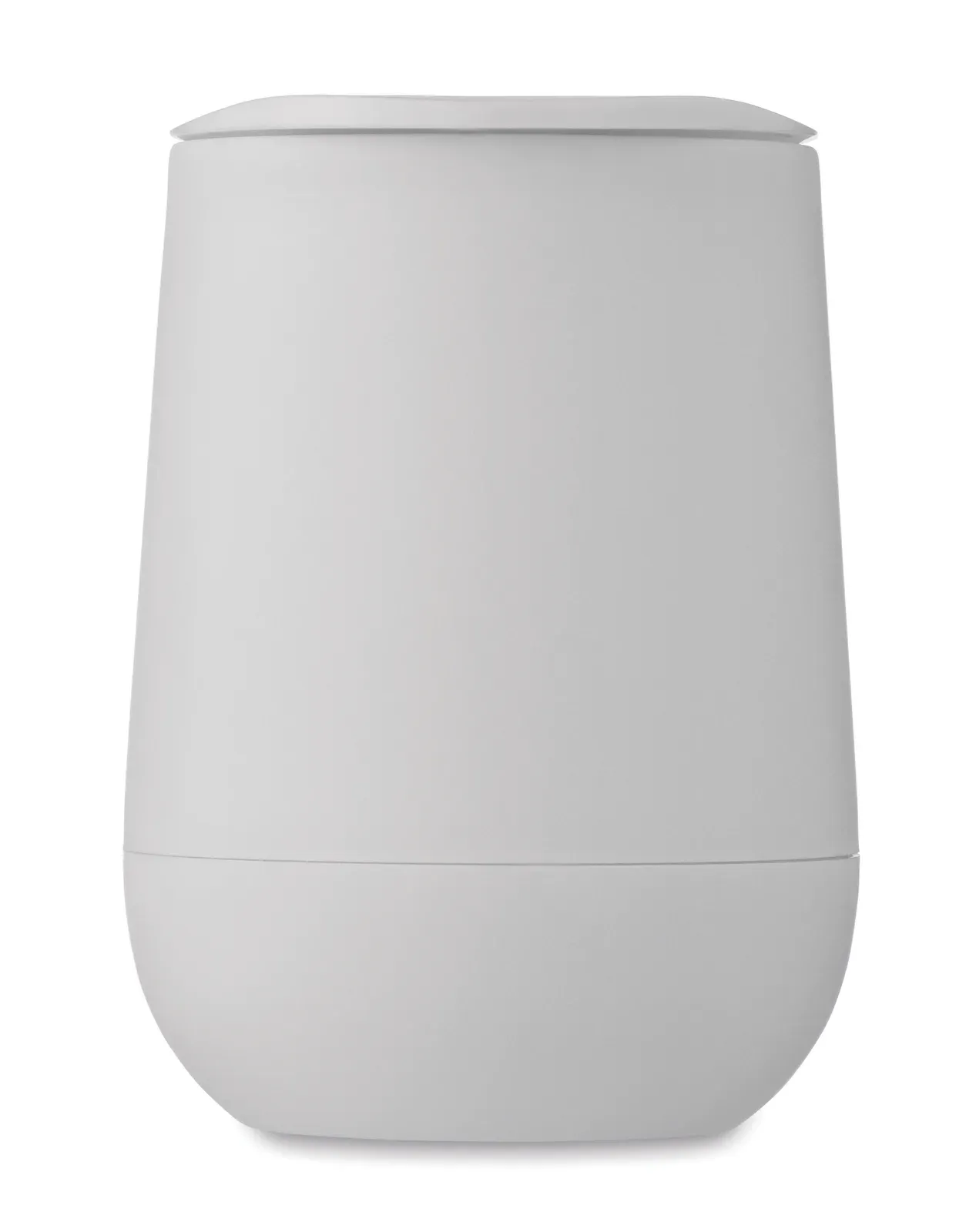 Double wall tumbler in PP with slide cover mouthpiece
lid in PS and ABS. Capacity: 300 ml. — White