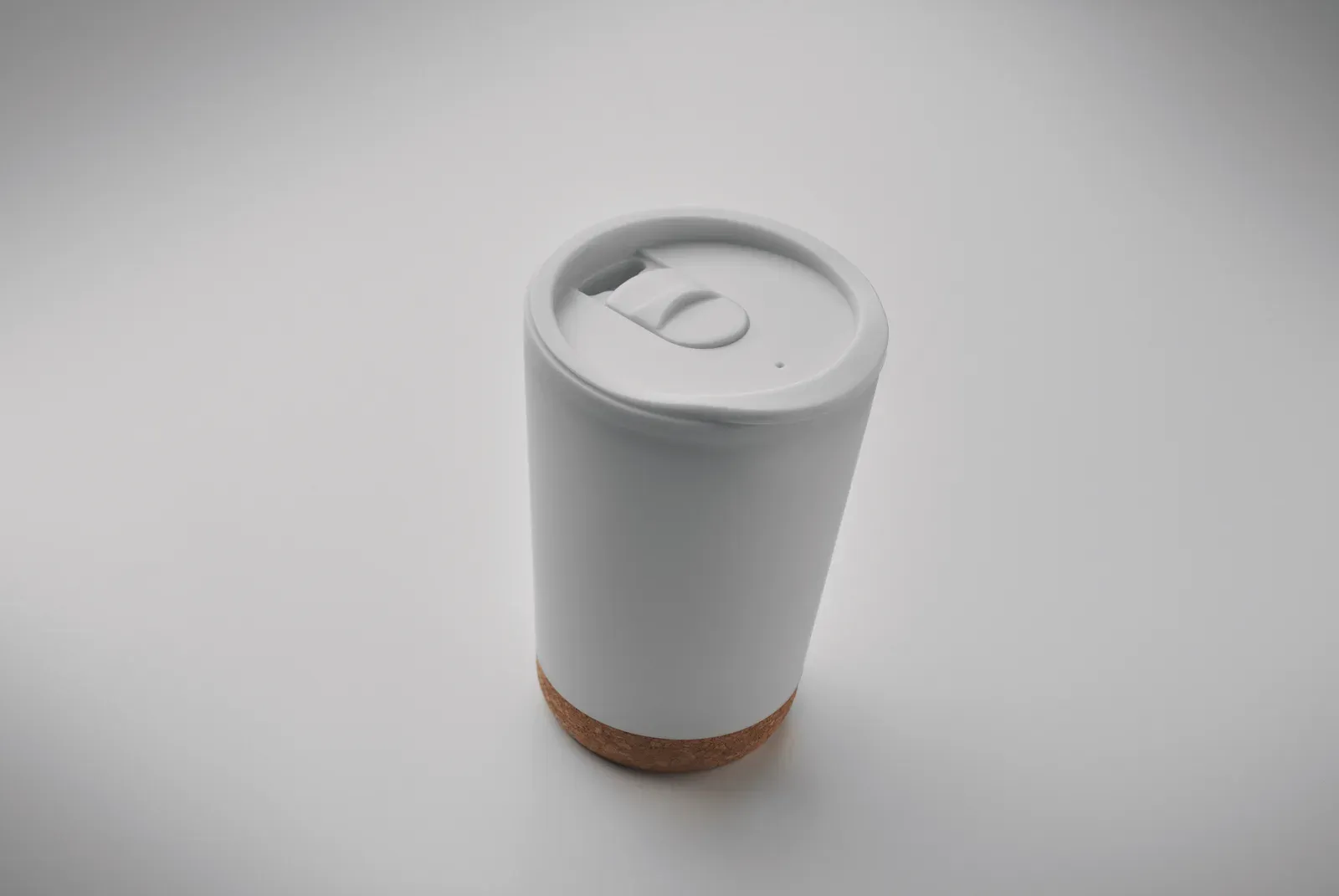 Co – Double Wall Tumbler in PP with Slide Cover Mouthpiece Lid in PS and ABS — White