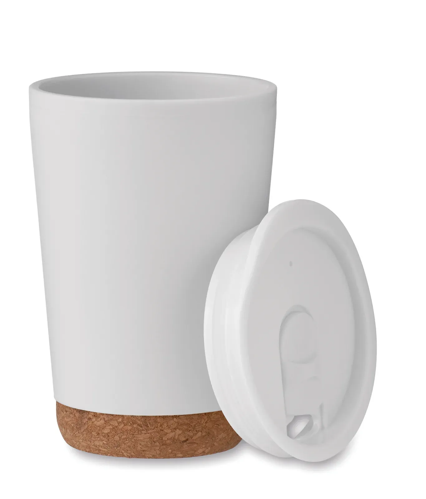 Co – Double Wall Tumbler in PP with Slide Cover Mouthpiece Lid in PS and ABS — White