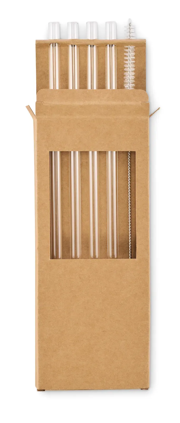 Glaw – 4 Reusable Glass Straws — Wood