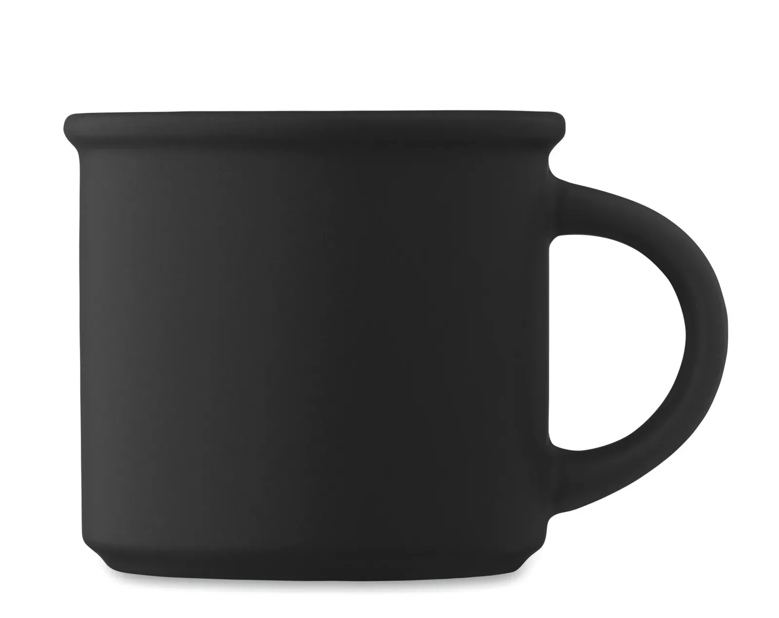 Cupage – Ceramic Vintage Style Mug in Matte Colour — Black