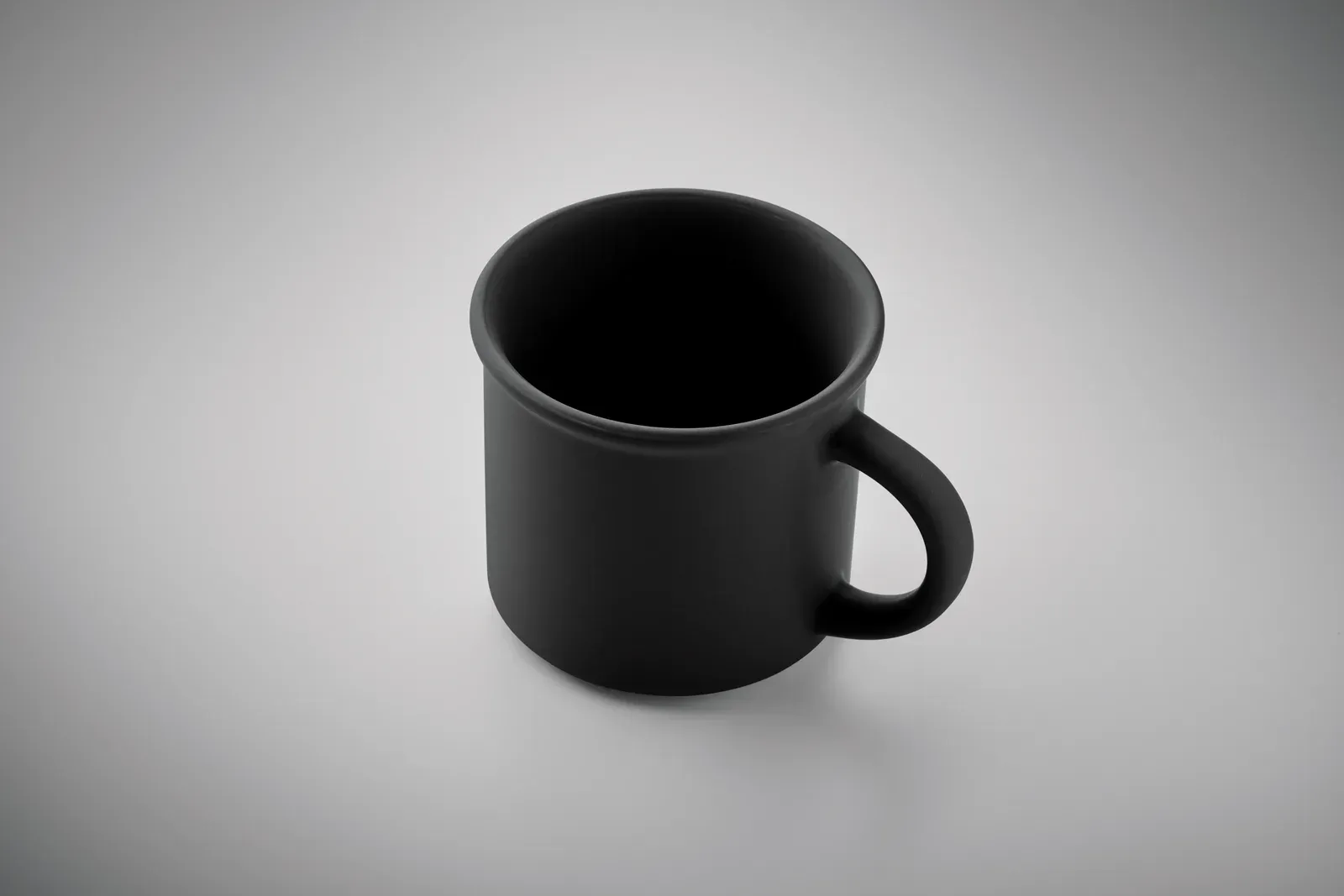 Cupage – Ceramic Vintage Style Mug in Matte Colour — Black