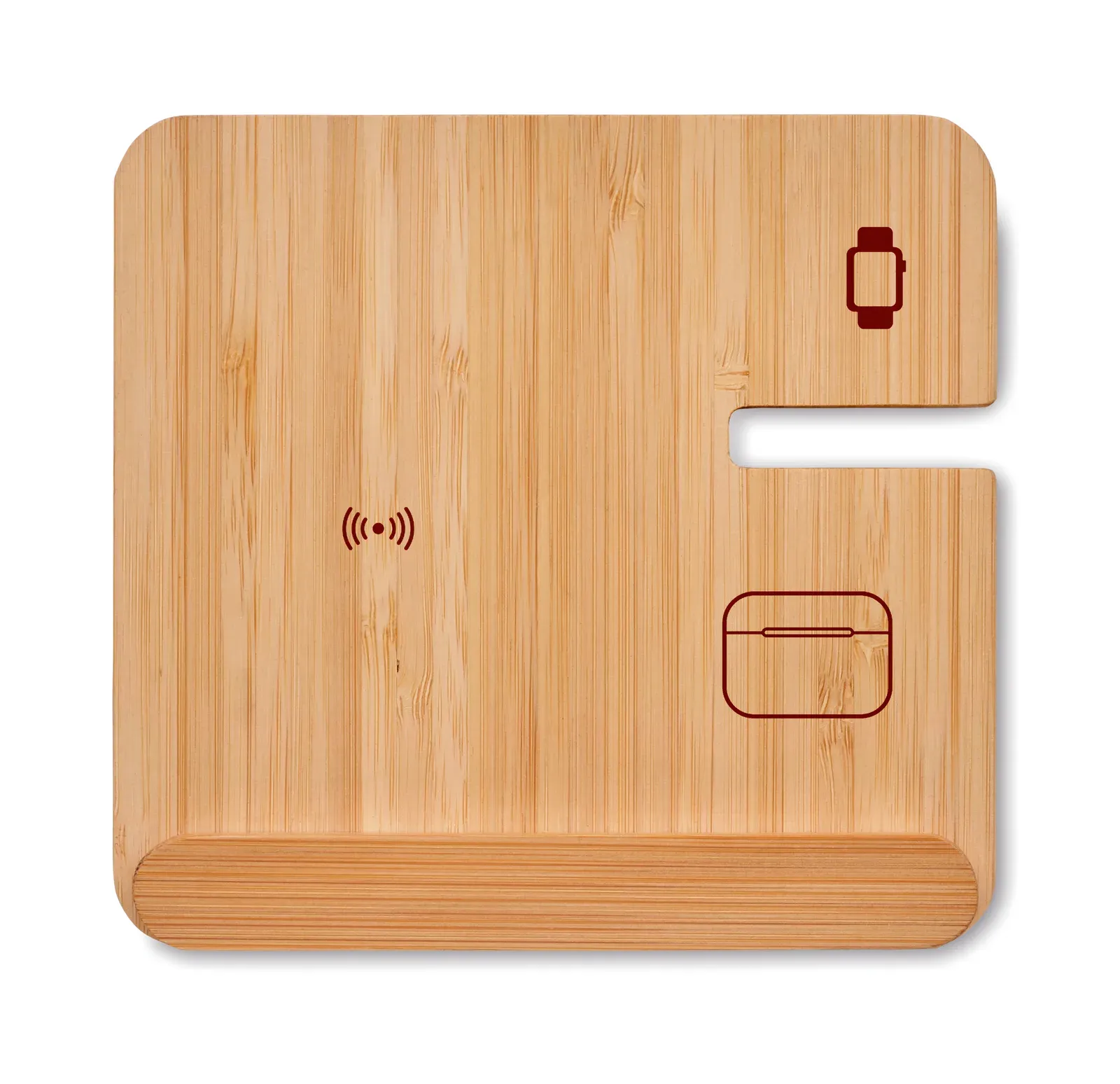 Boogar 3-in-1 Foldable Charging Station – Bamboo Case & Phone Stand — Wood