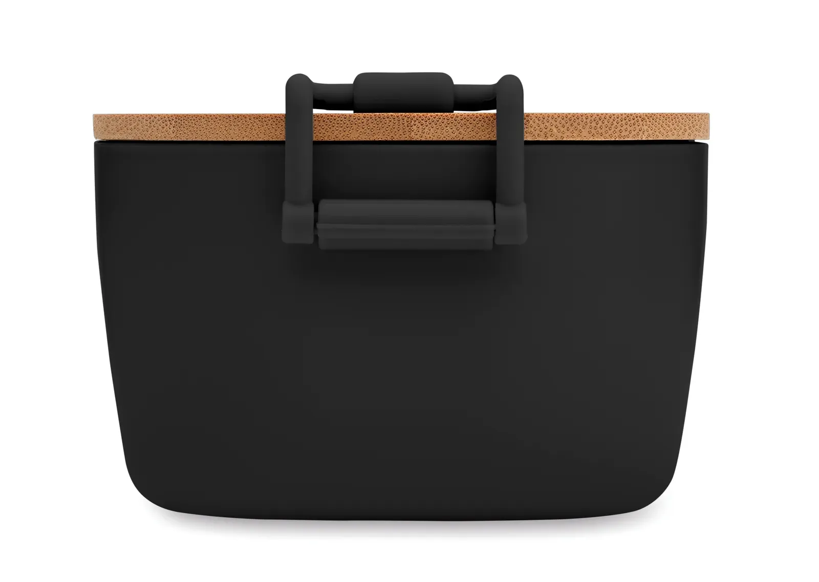 Lekker – PP Lunch Box with 2 Side Clasp Closures and Bamboo Lid — Black