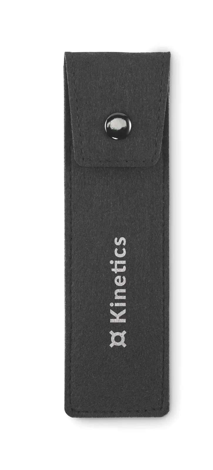 Cencil RPET Felt Pen Case – Holds 2 Pens, Snap Button Closure — Black