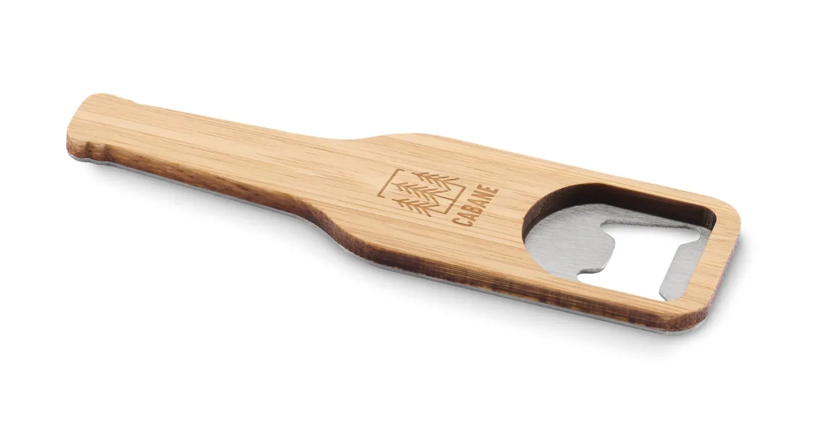 Buper – Metal Bottle Opener Key Ring with Bamboo Detail — Wood