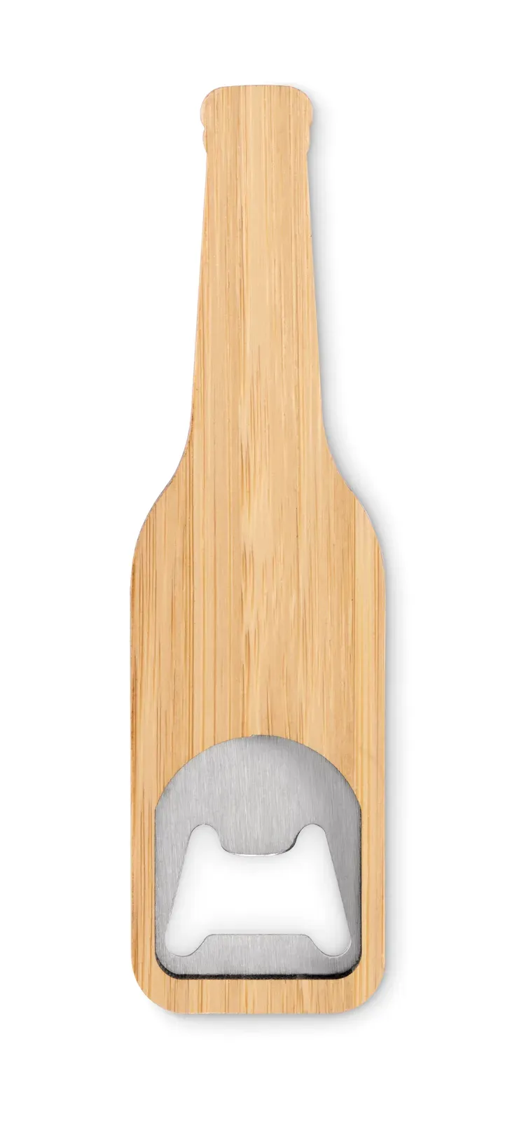 Buper – Metal Bottle Opener Key Ring with Bamboo Detail — Wood