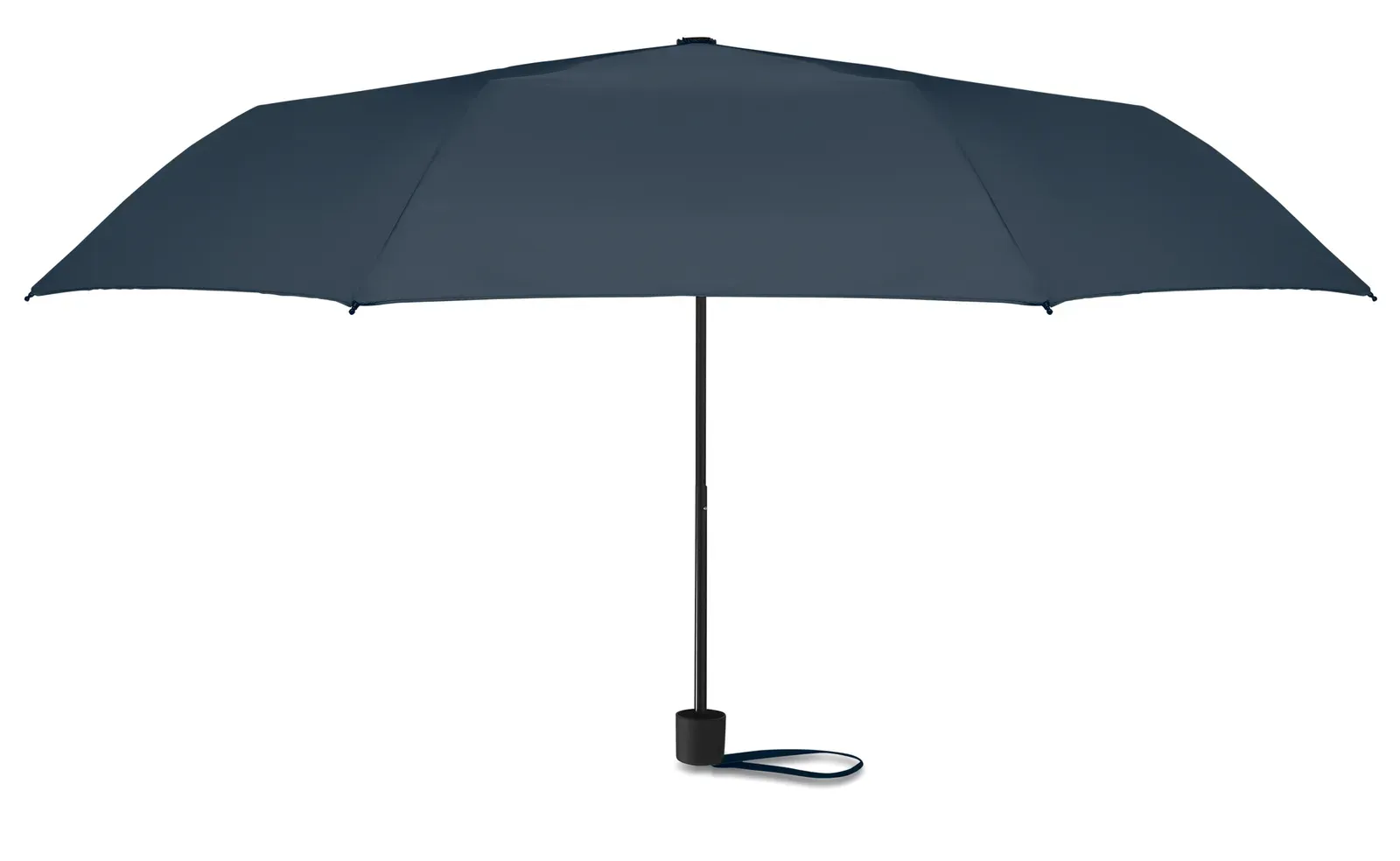 Seattle 21" 3-Fold Windproof Umbrella with Shopping Bag Pouch - RPET Pongee — Blue
