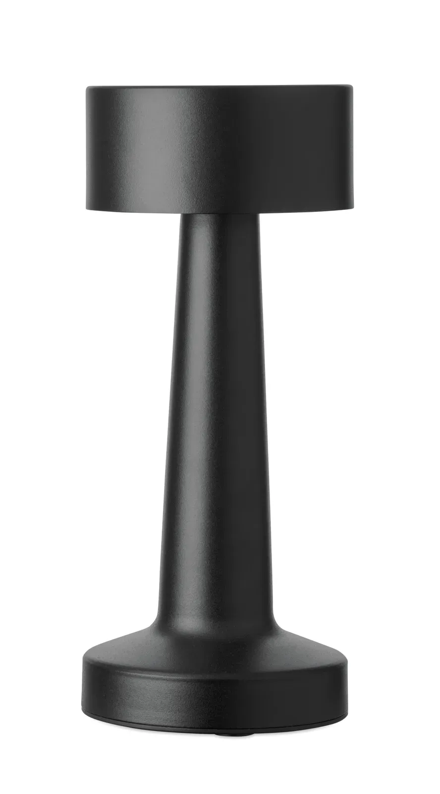Hierluz – Iron Table Lamp with 12 LED Lights, Stepless Dimming, 3 Light Modes and Touch Control; USB Port and Rechargeable — Black