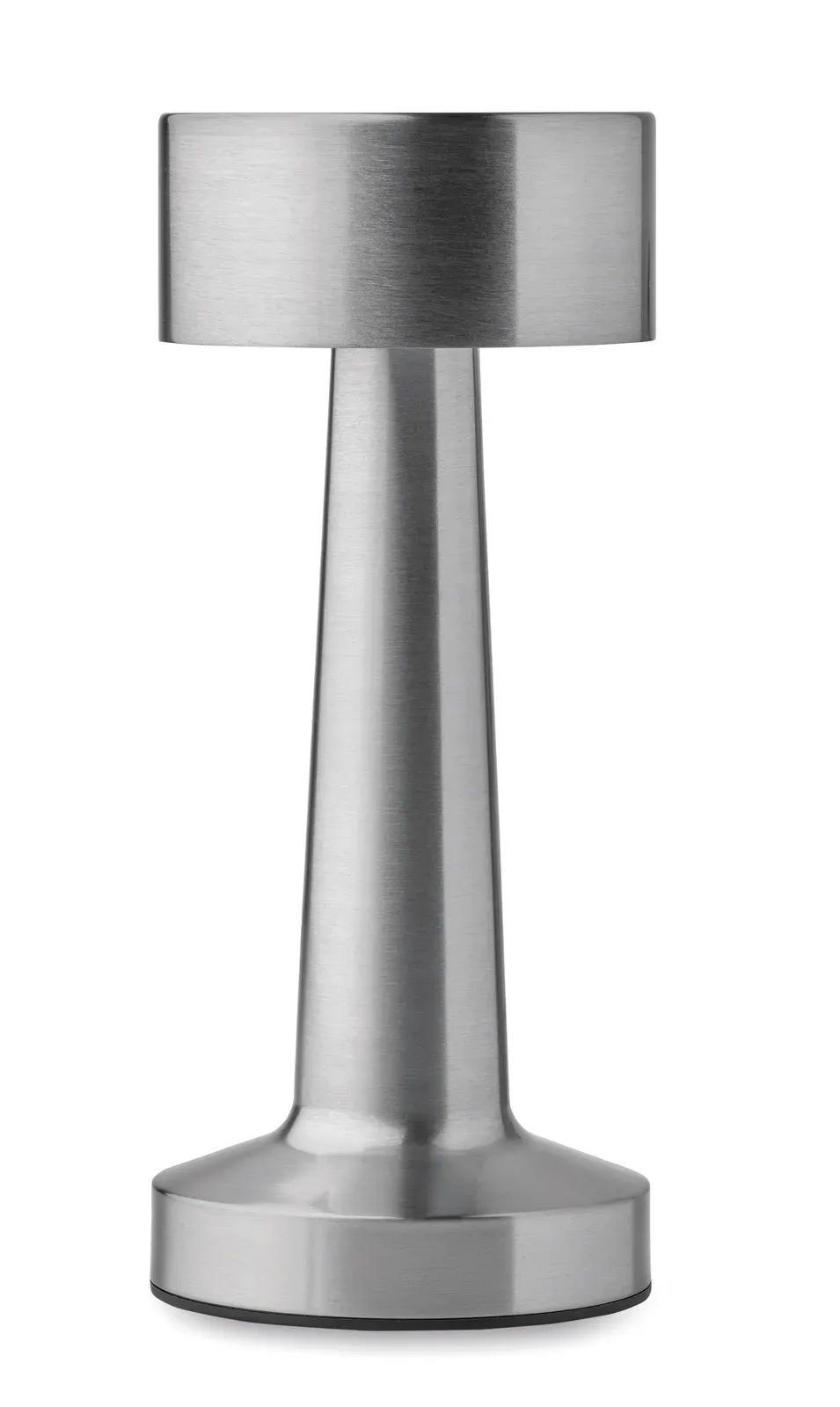Hierluz – Iron Table Lamp with 12 LED Lights, Stepless Dimming, 3 Light Modes and Touch Control; USB Port and Rechargeable — Matt Silver