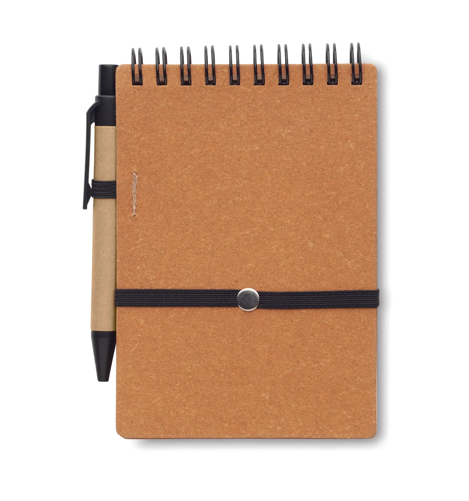 Notie Recycled Paper & PU Notebook + Pen Set – 140-Page FSC-Certified Refill — Brown