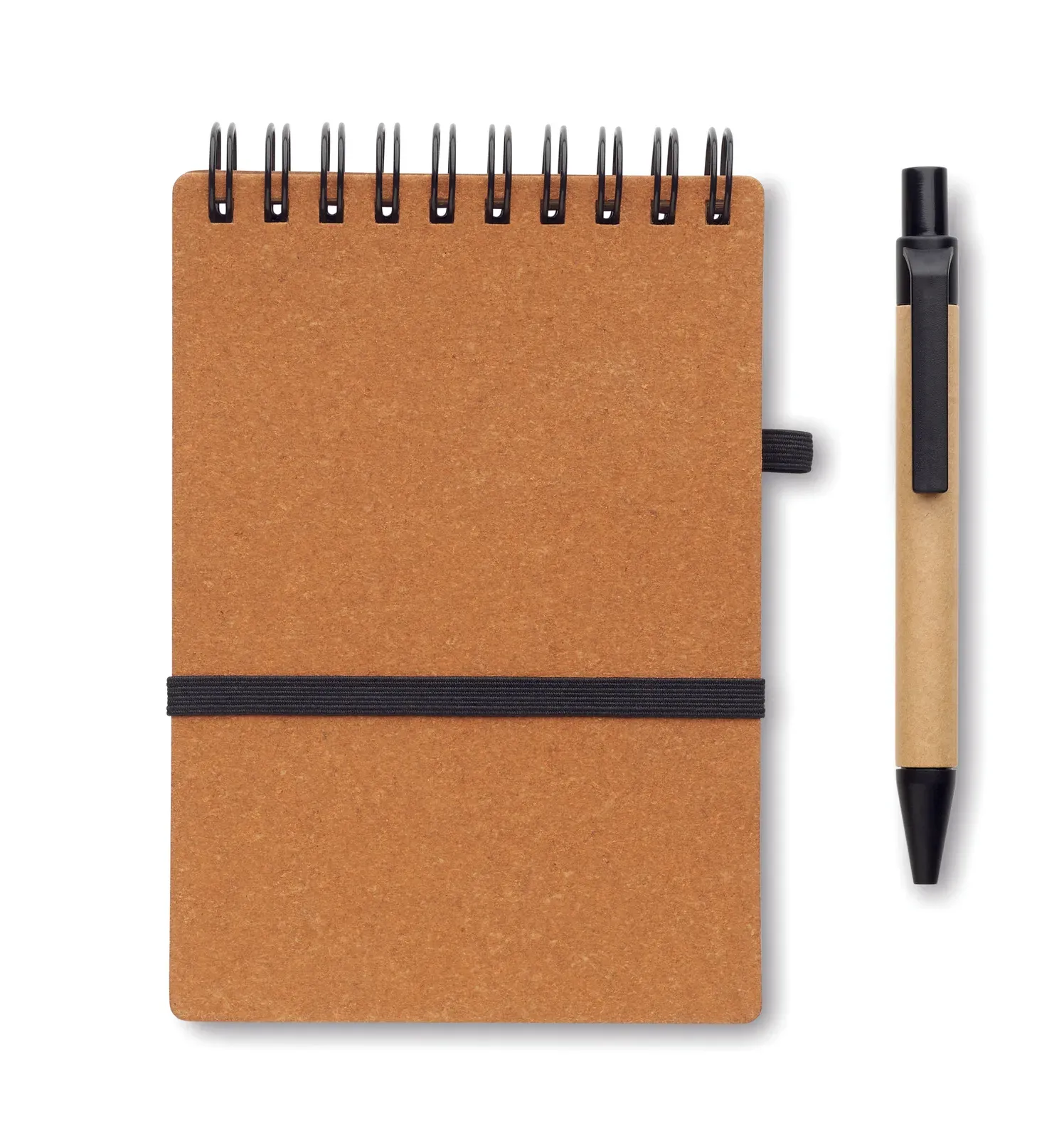 Notie Recycled Paper & PU Notebook + Pen Set – 140-Page FSC-Certified Refill — Brown