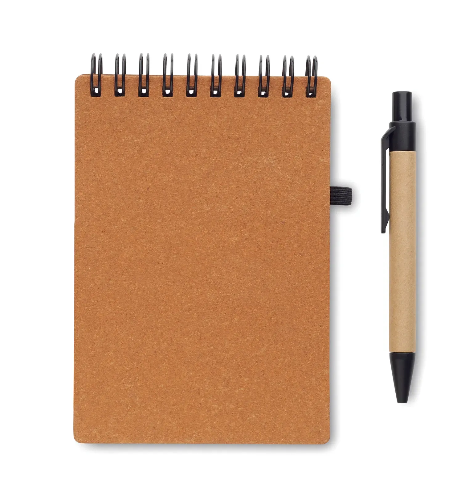 Notie Recycled Paper & PU Notebook + Pen Set – 140-Page FSC-Certified Refill — Brown